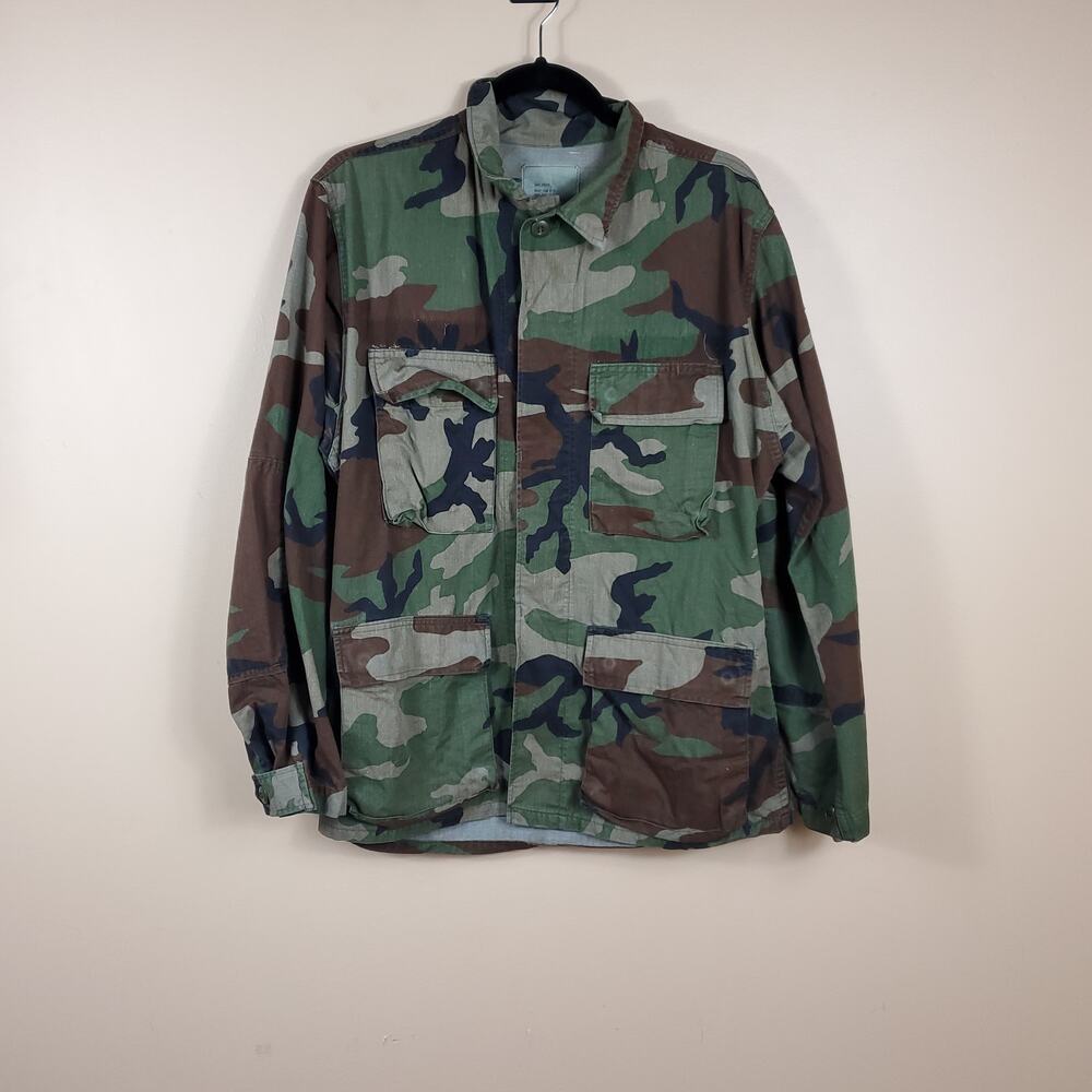 Army Combat Coat in Woodland Camo Size Small